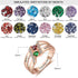 cmoffer Fashion Ring 6 / Rose Gold Plated 925 Silver Birthstones Name Rings