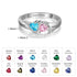 cmoffer Fashion Ring 6 S925 Heart Shape Birthstone Rings