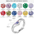 cmoffer Fashion Ring 6 S925 Silver Birthstone Rings