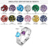 cmoffer Fashion Ring 7 925 Sterling Silver Personalized Heart Stone Ring