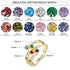 cmoffer Fashion Ring 7 / Gold Plated 925 Silver Crystal Zirconia Rings