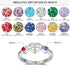 cmoffer Fashion Ring 9 925 Heart CZ Ring with Names