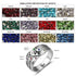 cmoffer Fashion Ring 9 925 Sterling Silver Birthstone Ring with Names