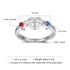 cmoffer Fashion Ring 925 Heart CZ Ring with Names