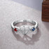 cmoffer Fashion Ring 925 Heart CZ Ring with Names