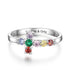 cmoffer Fashion Ring 925 Silver Birthstone Cross Ring