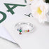 cmoffer Fashion Ring 925 Silver Birthstone Cross Ring