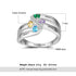 cmoffer Fashion Ring 925 Silver Birthstone Name Ring