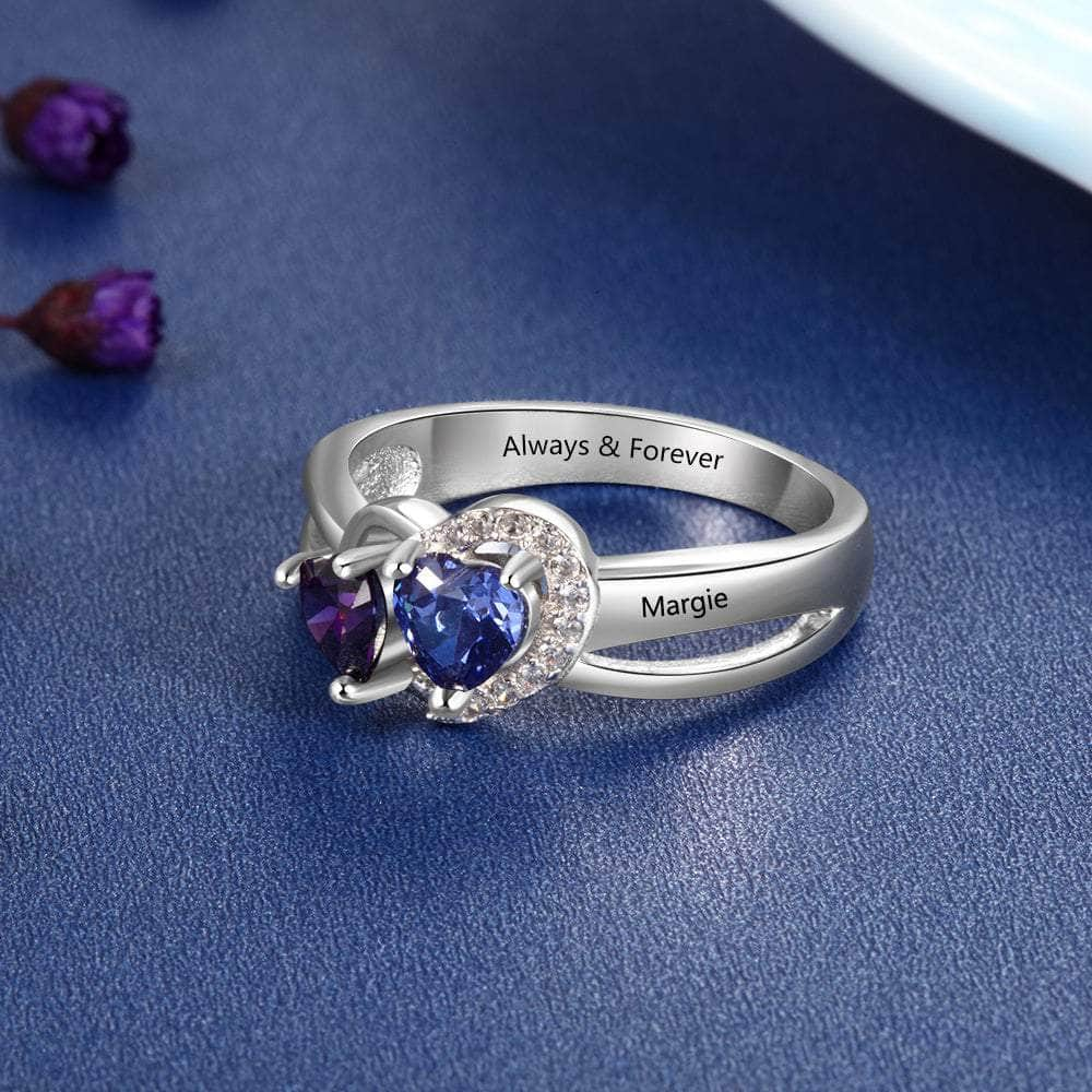 cmoffer Fashion Ring 925 Silver Birthstone Ring