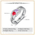 cmoffer Fashion Ring 925 Staerling Silver Birthstone Rings with Engraved Names