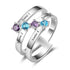 cmoffer Fashion Ring 925 Sterling Silver Birthstone Ring