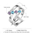 cmoffer Fashion Ring 925 Sterling Silver Birthstone Ring