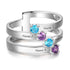 cmoffer Fashion Ring 925 Sterling Silver Birthstone Ring