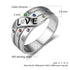 cmoffer Fashion Ring 925 Sterling Silver Birthstone Ring with Names