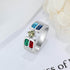 cmoffer Fashion Ring 925 Sterling Silver Birthstone Rings