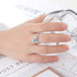 cmoffer Fashion Ring 925 Sterling Silver Personalized Heart Stone Ring