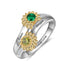 cmoffer Fashion Ring 925 Sterling Silver Sunflower Ring