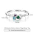 cmoffer Fashion Ring 925 Sterling Silver Three Birthstones Ring