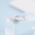 cmoffer Fashion Ring 925 Sterling Silver Three Birthstones Ring