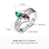 cmoffer Fashion Ring Birthstone & Engraved Sterling Silver Ring