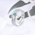 cmoffer Fashion Ring Engraved Names Double Birthstones Rings