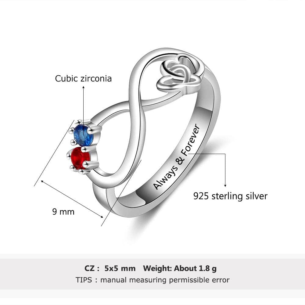 cmoffer Fashion Ring Engraved Personalized Silver Ring