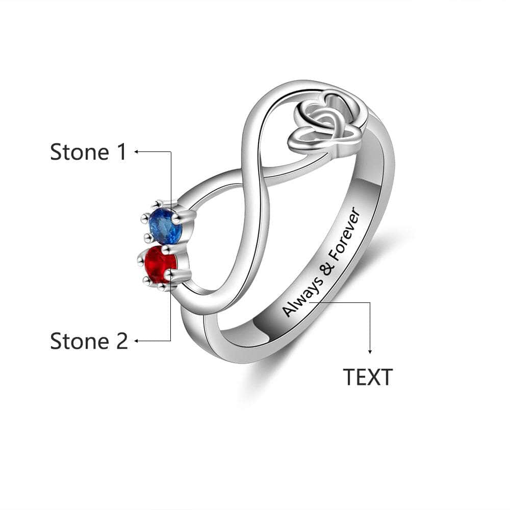 cmoffer Fashion Ring Engraved Personalized Silver Ring