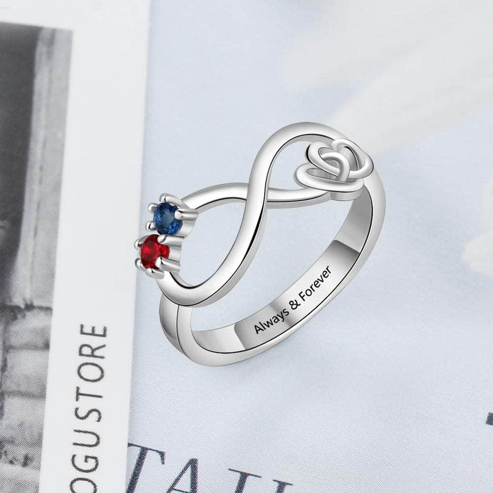 cmoffer Fashion Ring Engraved Personalized Silver Ring