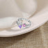 cmoffer Fashion Ring Engraved S925 Silver Heart Birthtsone Ring