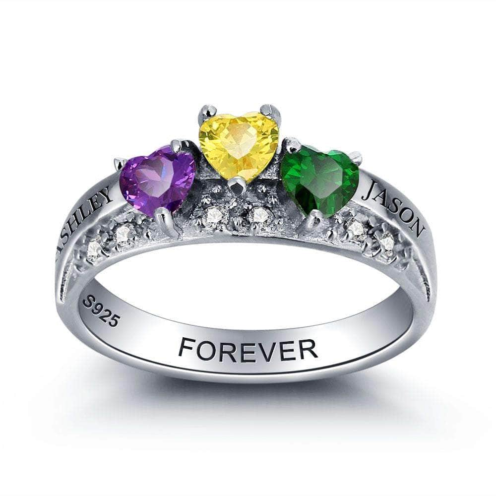 cmoffer Fashion Ring S925 Birthstone Name Rings