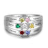 cmoffer Fashion Ring S925 Birthstone Rings with Personalized Names