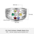 cmoffer Fashion Ring S925 Birthstone Rings with Personalized Names