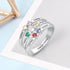 cmoffer Fashion Ring S925 Birthstone Rings with Personalized Names