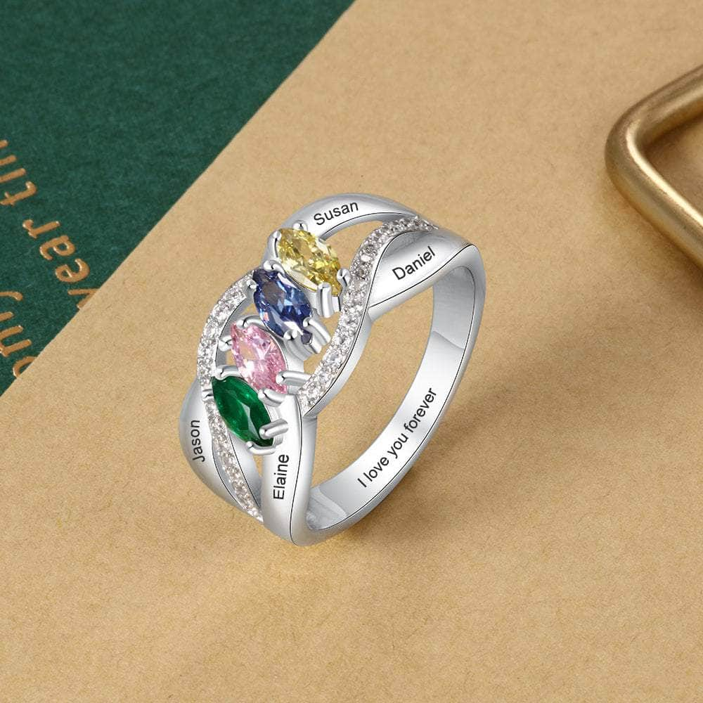 cmoffer Fashion Ring S925 Birthstones Name Rings