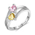 cmoffer Fashion Ring S925 Heart Cubic Zirconia Rings