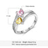 cmoffer Fashion Ring S925 Heart Cubic Zirconia Rings