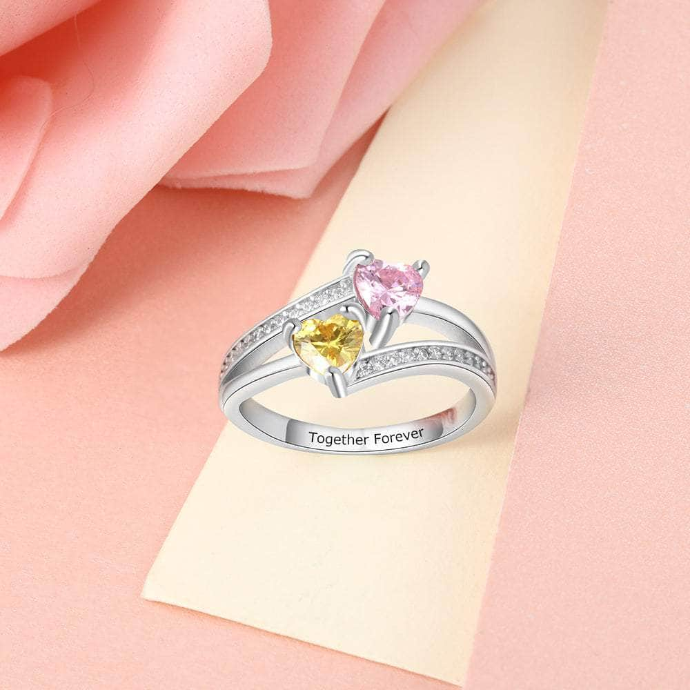 cmoffer Fashion Ring S925 Heart Cubic Zirconia Rings