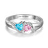 cmoffer Fashion Ring S925 Heart Shape Birthstone Rings