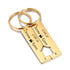 cmoffer Gold Plated Custom Name Letter Stainless Steel Couple Keychain