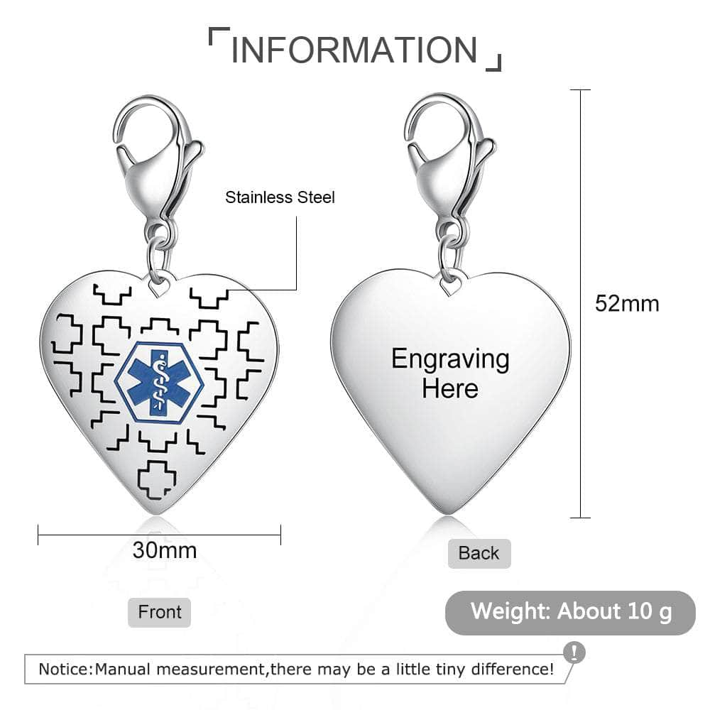 cmoffer Heart-Shaped Custom Medical Keychain