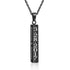 cmoffer Memorial Jewelry Ideas to Remember Loved Ones,Under 4 Dollars,Father's Day,Engraved Necklaces Black Personalized Stainless Steal Vertical Bar Necklace