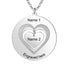 cmoffer Mother's Day,Engraved Necklaces Custom Heart Necklace