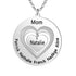 cmoffer Mother's Day,Engraved Necklaces Custom Heart Necklace