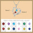 cmoffer Necklace 2 Silver Rose Flower Heart Necklace