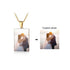 cmoffer Rectangle / Gold Plated Stainless Steel Custom Photo Necklace