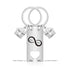 cmoffer Stainless Steel Custom Name Eight Shaped Combination Couple Keychain