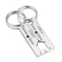 cmoffer Stainless Steel Custom Name Letter Stainless Steel Couple Keychain