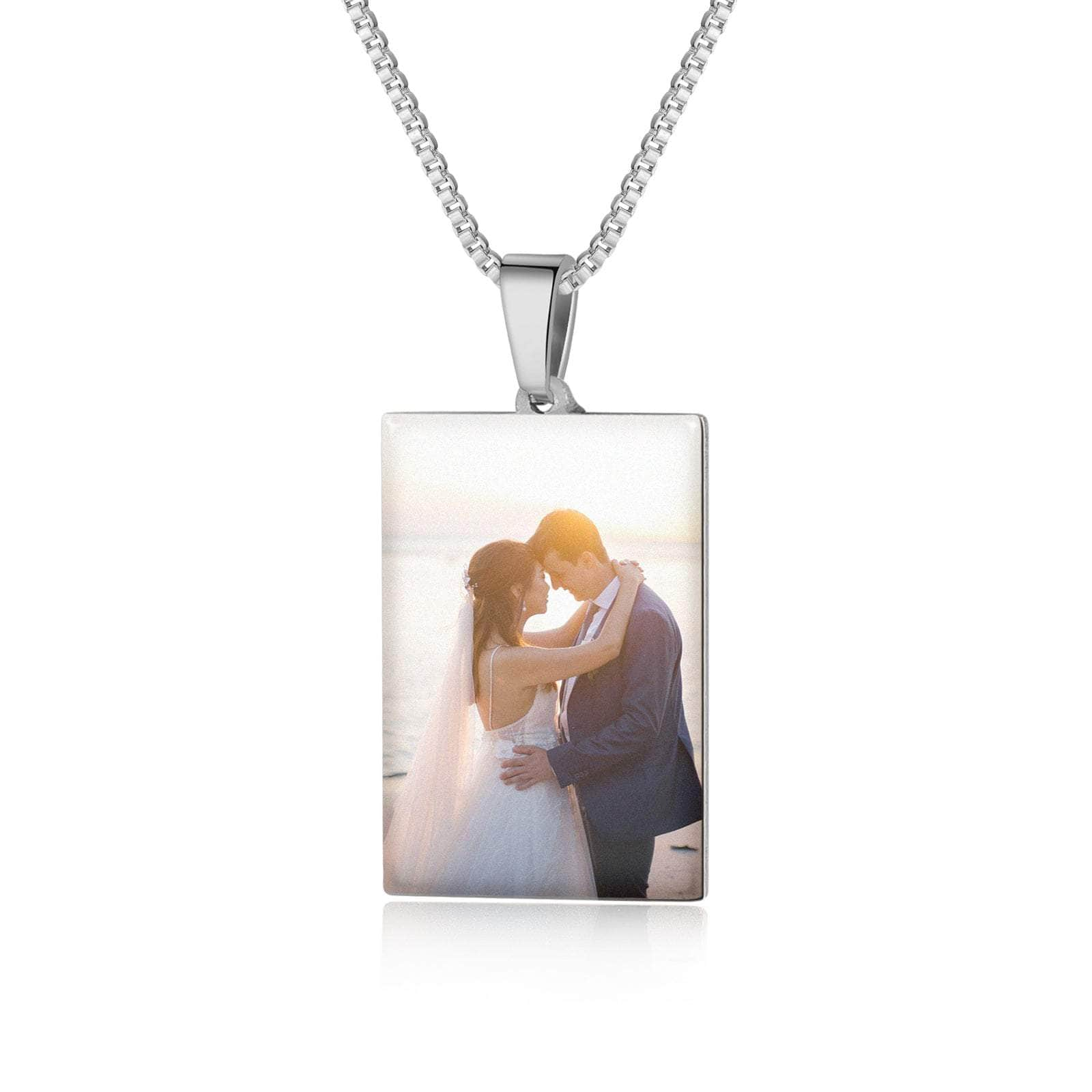 cmoffer Stainless Steel Custom Photo Necklace