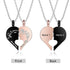 cmoffer Valentine's Day,Engraved Necklaces Custom Broken Heart Necklace