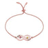custom Bracelet Rose Gold Infinity 2 Name Bracelet x